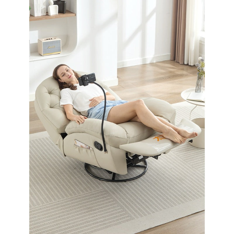 First-class space capsule single sofa lazy multi-functional eggshell electric massage leather recliner shell rocking chair