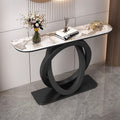 Accessible luxury slate entrance table italian semicircular entrance cabinet modern casual wall-mounted entrance slate entrance table end scene table