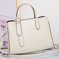 Genuine leather women's shoulder bag - premium crocodile-embossed tote bag for women, new 2024 collection, versatile and stylish crossbody bag