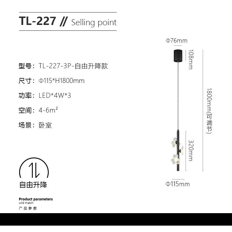 Wall lamp light luxury personality creative bedroom led bedside lamp Nordic simple modern living room TV series background wall lamp