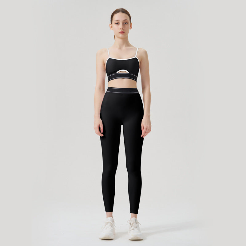 New arrival cross-border sports bra threaded yoga suit bra running fitness topsfashion suspender yoga suit