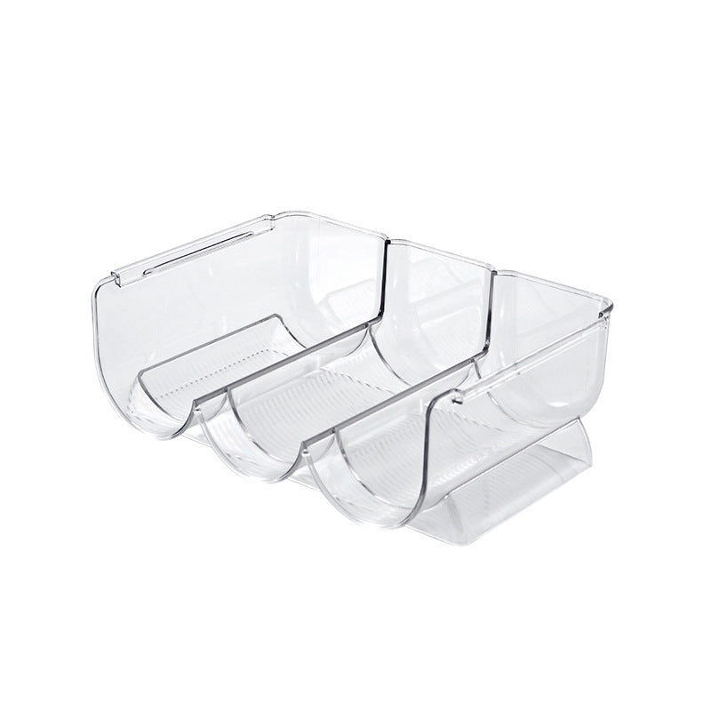 Wine Rack Refrigerator Storage Cabinet Shelf Cans Beverage Beer Finishing Display Rack Stackable Storage Rack