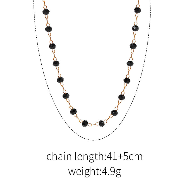Wholesale alloy zircon necklaces - new european and american cross-border styles, minimalist luxury, unique jewelry for women, simple, fashionable, and versatile clavicle chains