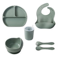 hot-selling baby dinner plate set, baby food supplement silicone dinner plate and bowl, food-grade children's feeding tableware wholesale
