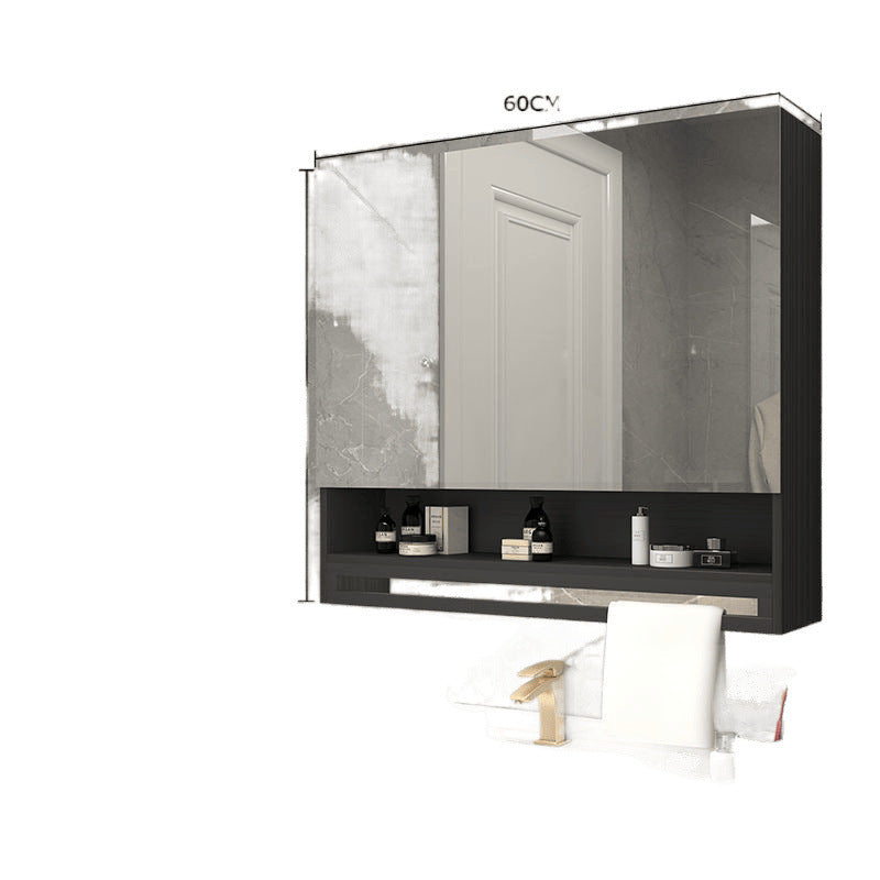 Solid wood bathroom, smart mirror cabinet, separate wall-mounted toilet, storage, defogging mirror, lamp rack, vanity mirror