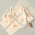 Babibele newborn clothes half back clothes pure cottonintimatesspring & fall single piece three-layer heattechtops baby monk clothes