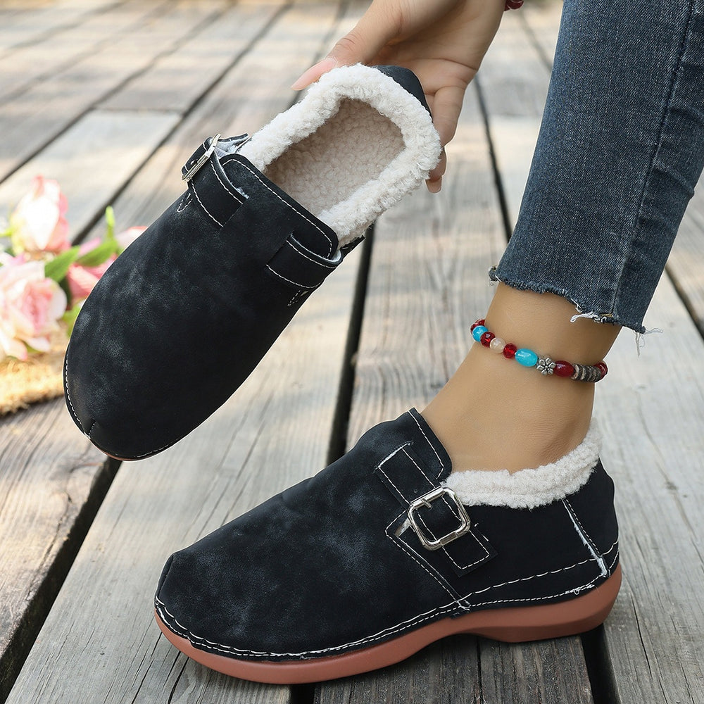 summer new arrival: wholesale plus-size women's casual comfort slip-on fuzzy slippers for export