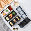 Japanese-style ceramic three-compartment dish - sauce, snack, and vegetable plate - rectangular sushi plate - restaurant-grade wholesale from manufacturer
