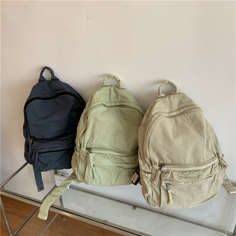 bag women's 2022 new models, backpack travel backpack, washing water and old college canvas bag, computer bag school bag