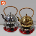 Thickened stainless steel wood grain handle teapot water kettle food grade commercial classic stainless steel teapot cross-border