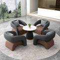 Business reception sofa set - ideal for hotels, offices, sales centers, and reception areas. includes sofa, table, and chairs for meetings and discussions