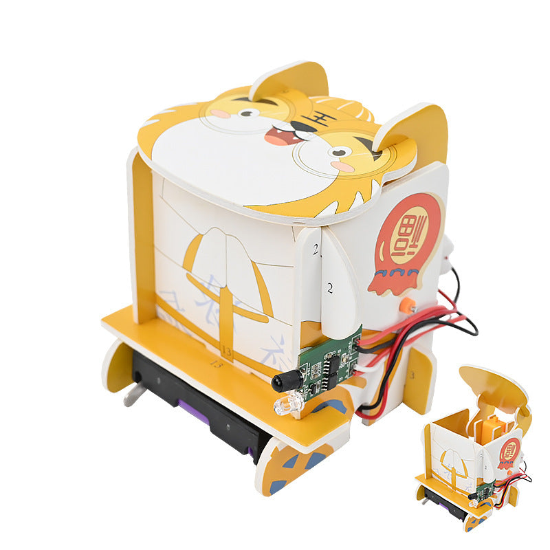 KT board induction trash can physical infrared intelligent handmade small production primary school students splicing science experiment recommended new