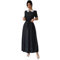 summer new arrival: french retro elegant lace patchwork polka dot dress