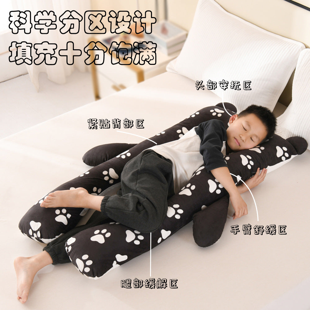 Crystal velvet panda print kids pillow - baby support pillow, side sleeper pillow, lumbar support pillow, reading pillow, backrest