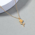 Wholesale flower necklaces, cross-border new alloy niche high-end jewelry, versatile rose pendant collarbone chain for women