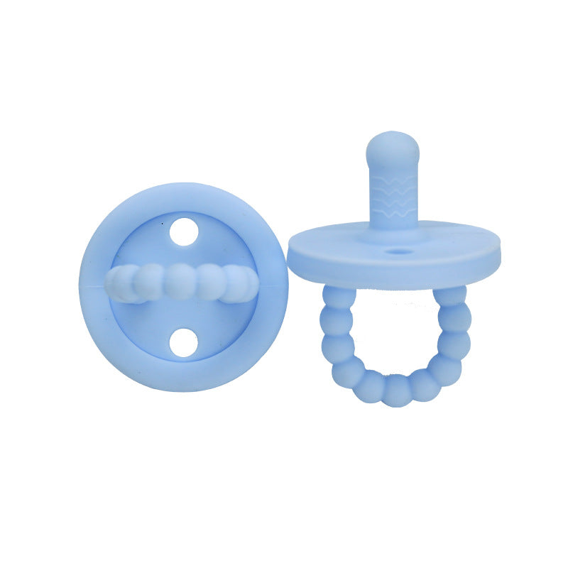 Food grade bead silicone pacifier for baby comfort, safe and tasteless to soothe baby bead silicone pacifier