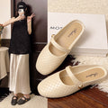 Baotou half slippers for women 2025 summer new arrivaloutweark-stylefrench evening styleeleganteasiest for match single shoes half bag sandals