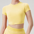 new arrival sports vest t-shirt quick-drying yoga clothes short-sleeved sports tops outdoor yoga tops fitness clothes