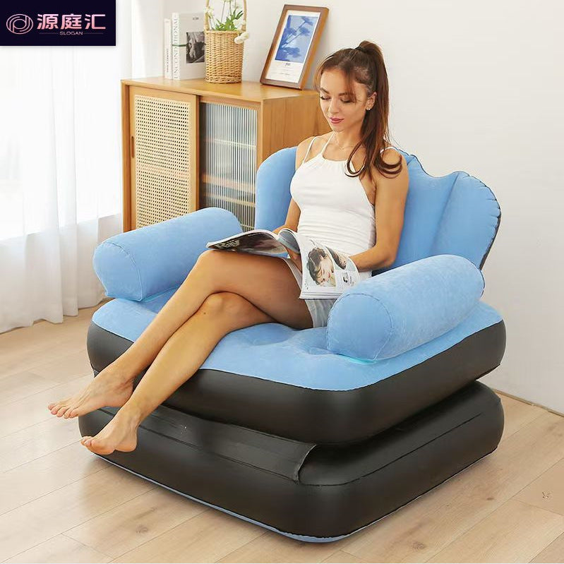 Compression sofa inflatable sofa pvc flocking lazy sofa lounge chair in stock air cushion rest chair