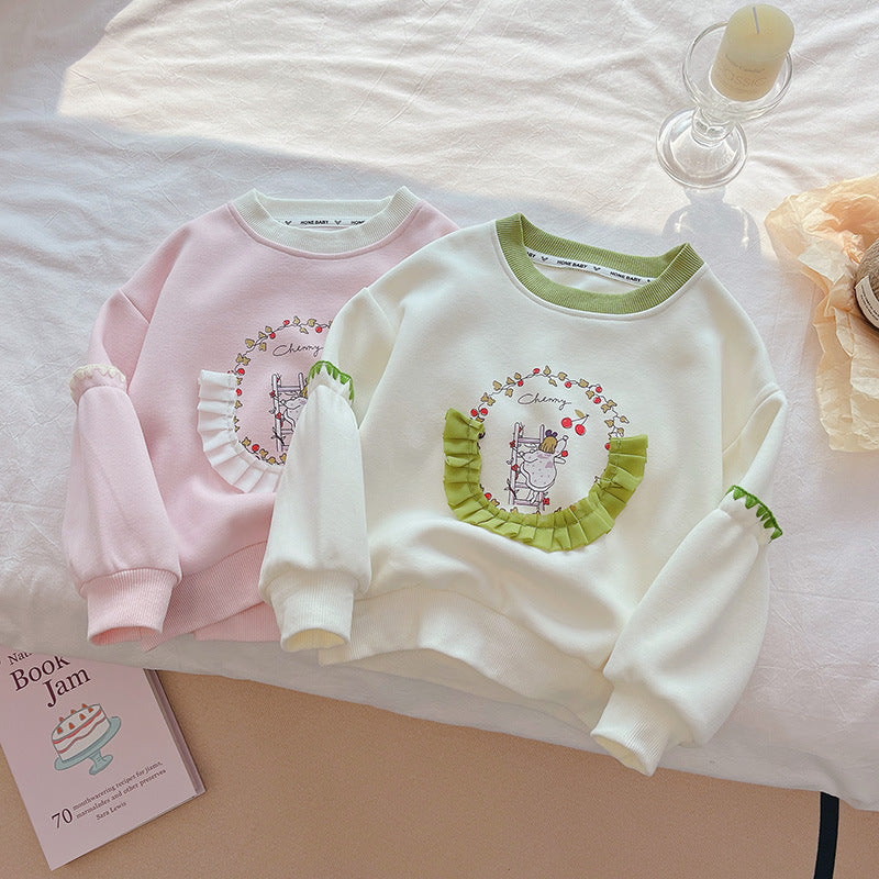 Girls' sweatshirt autumn collection : stylish princess-style kids' fashion tops, autumn baby clothes, and layering basics