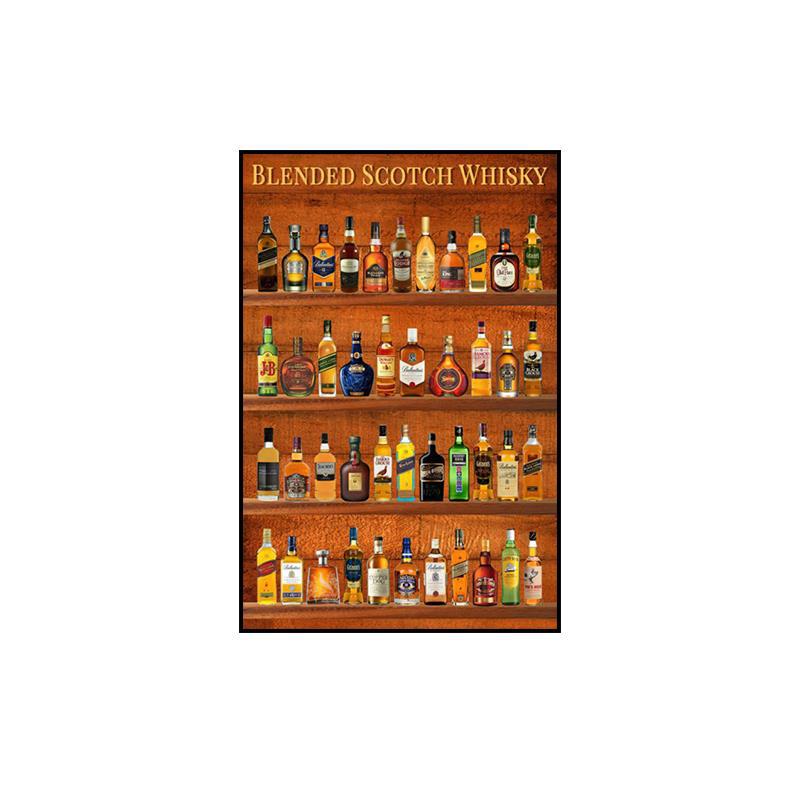 Bar background wall decorative painting American retro KTV box hanging painting industrial style nightclub foreign wine whiskey mural