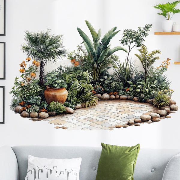 Xian 69082-Plant flowerbed background wall sticker Simulation tree Bedroom sofa background wall Removable wall sticker