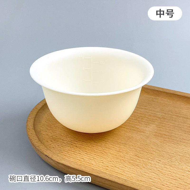 Silicone mask bowl, plastic flat-mouth mask bowl, soft gel mask mixing bowl with spatula, flexible small bowl, professional makeup & spa tool