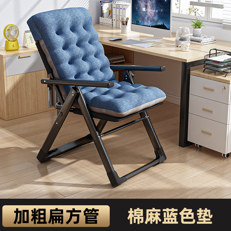 Casualplaid recliner, foldable, can sit or lie down, office lunch break nap chair, for home backrest sofa, lazy chair