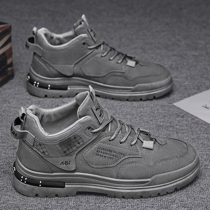 Men's winter new high-top martin boots - slip-resistant, durable work boots, height-increasing, wear-resistant thick-soled outdoor hiking shoes