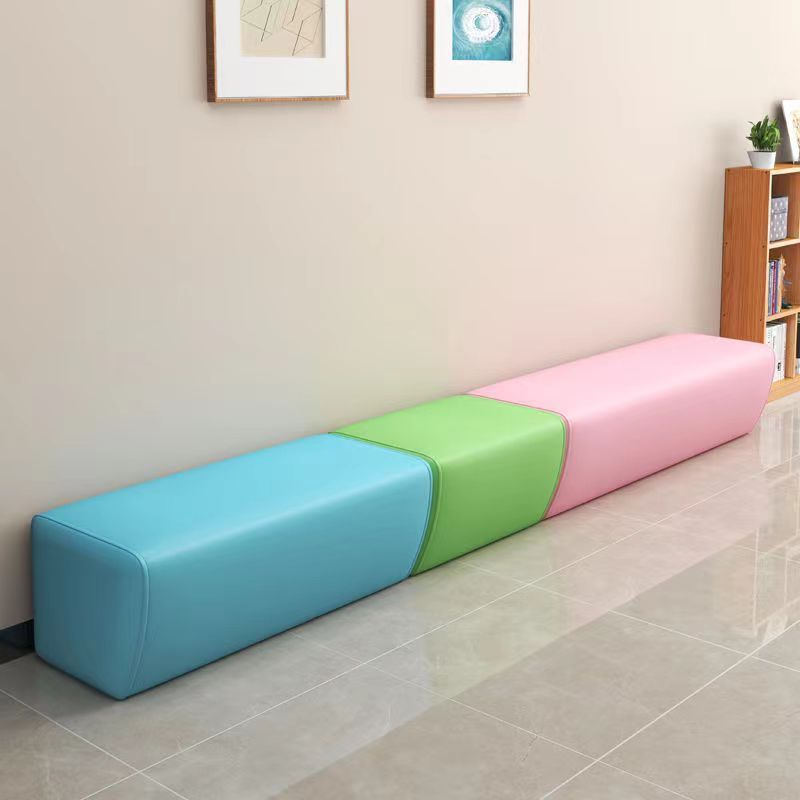 Early childhood education training institution waiting area, leisure and rest area, barber shop reception area, small shoe-changing stool, long sofa waiting chair
