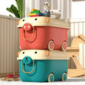 Kids toy storage box cute large capacity storage box plastic for home storage box baby clothes snack storage