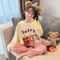 Girls' pajamas - spring/autumn cotton lightweight long sleeve set - new stylish princess style loungewear for kids