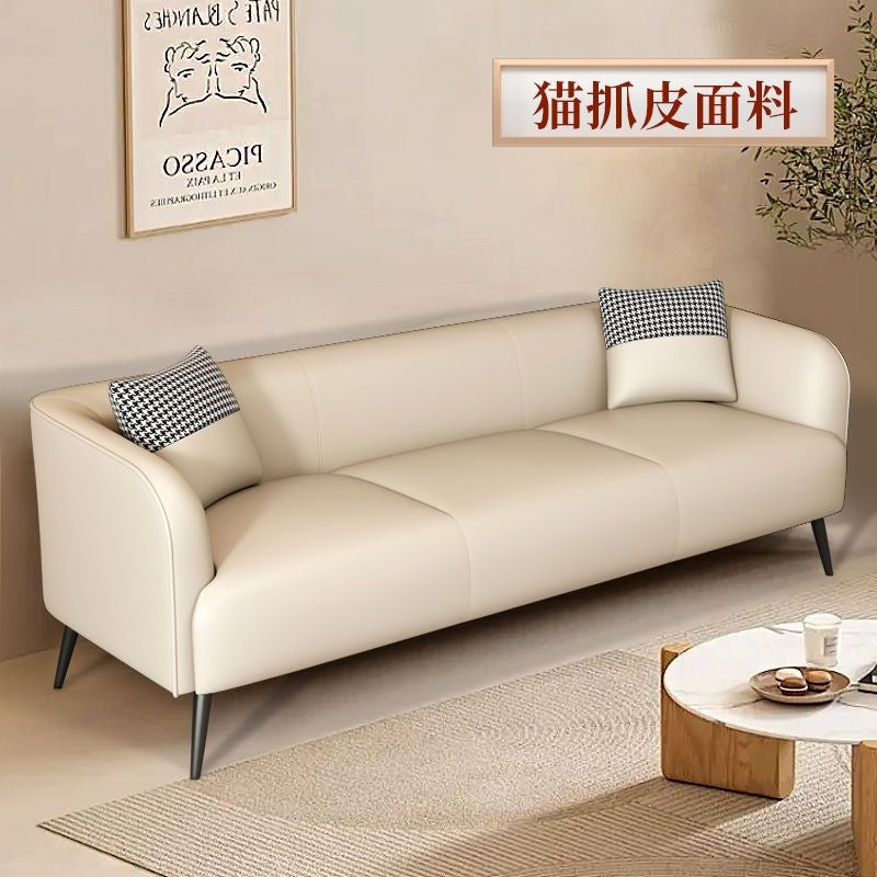 Fully assembled technical fabric sofa small apartment scandinavian double two or three people living room rental apartment popular style simple