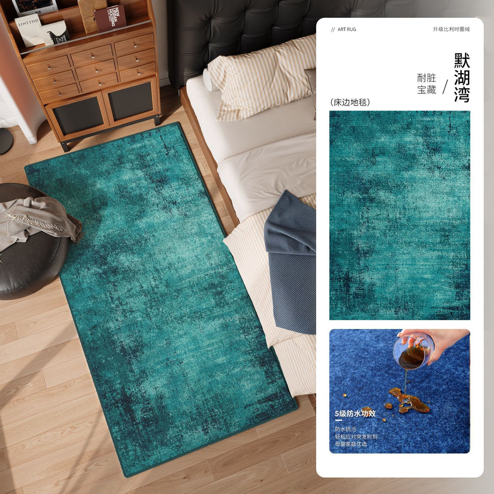 Bedroom carpet, chinese ancient style, easy to care for, waterproof, anti-fouling, bedside blanket, long strip in front of the bed, stain-resistant, non-slip, classy carpet