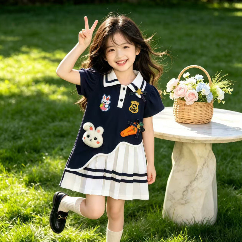 【dropshipping】 pleated skirt new arrival: kids' casual chic summer princess dress - super cute and trendy