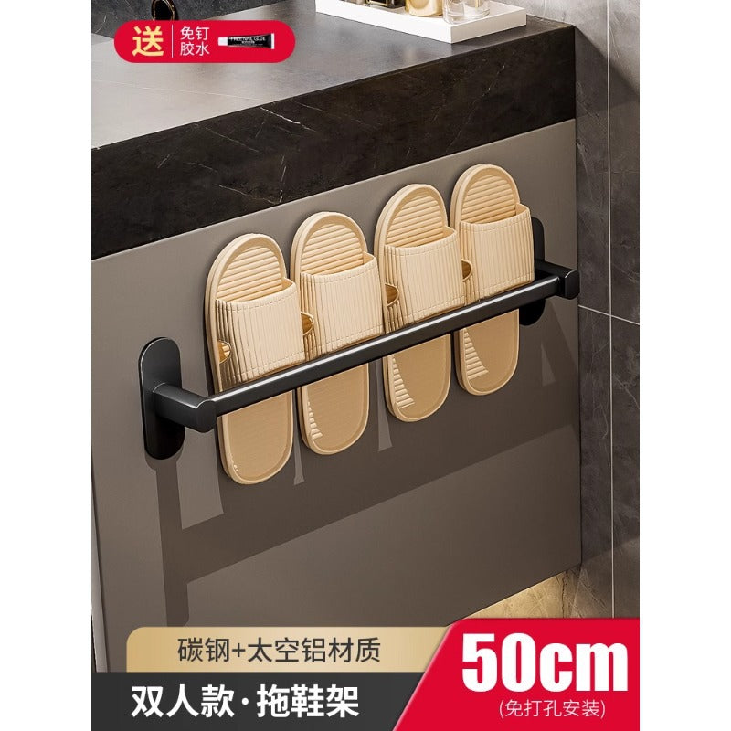Bathroom slipper rack, punch-free bathroom storage rack, shoe storage handy gadget, toilet wall hanging rack, drain rack
