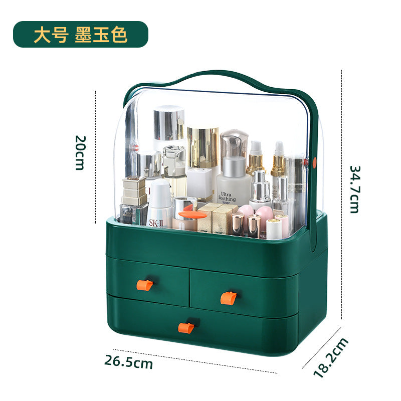 Cosmetics storage box, desktop dresser, drawer type, large-capacity dust-proof skin care products, lipstick, multi-layer finishing and storage