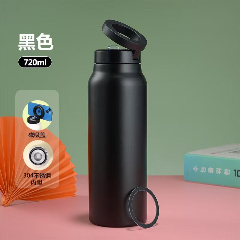New 304 stainless steel magnetic lid insulated tumbler - vacuum, large capacity, space bottle - perfect for home, office, and on-the-go use