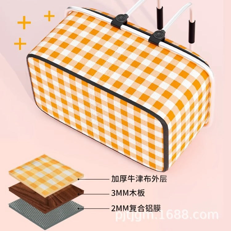 Picnic Basket Outdoor Camping Portable Foldable Picnic Basket Large Capacity Portable Insulation Bag Outdoor Insulation Box