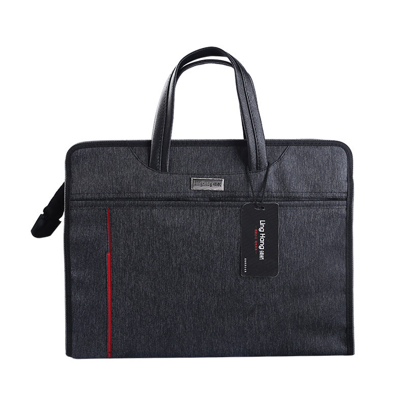 Pilot 6603 New Large Capacity Portable Document Bag Conference Bag Manufacturer Spot Double Layer Document Bag Briefcase