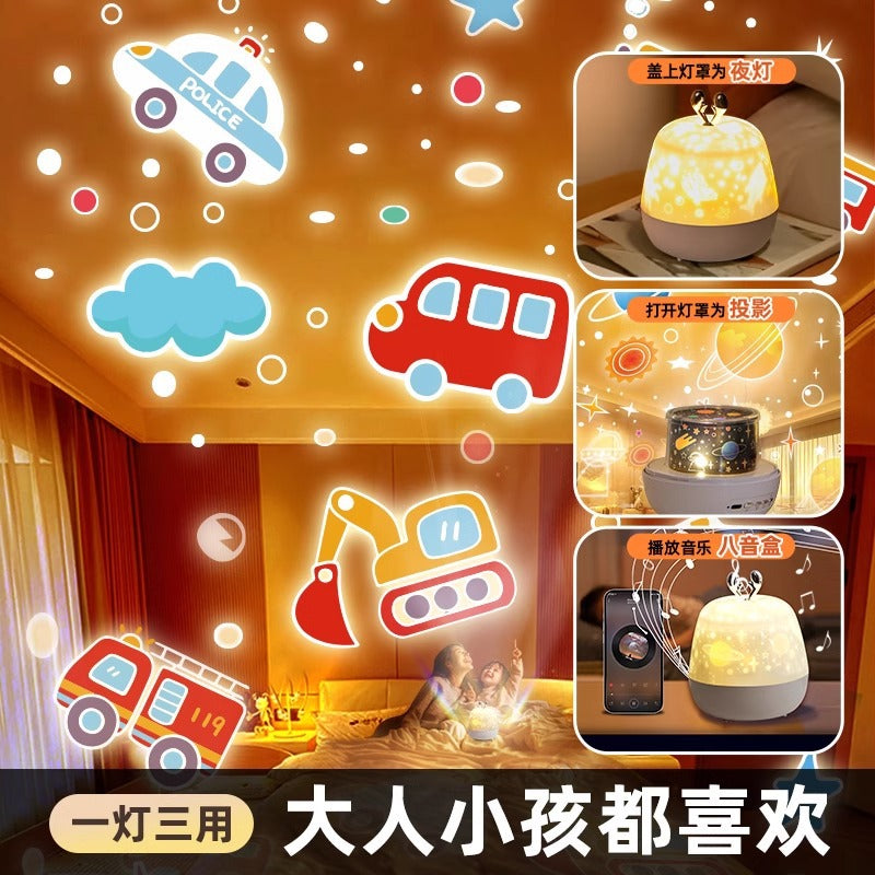 Starry sky projector night light - bedroom ambiance, galaxy of stars, dreamy birthday gift for kids and girls