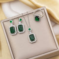 Tz-8235 silver green suit