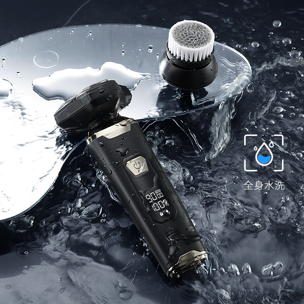 magnetic blade electric shaver for men - 4-in-1 kit, full body washable, rechargeable razor