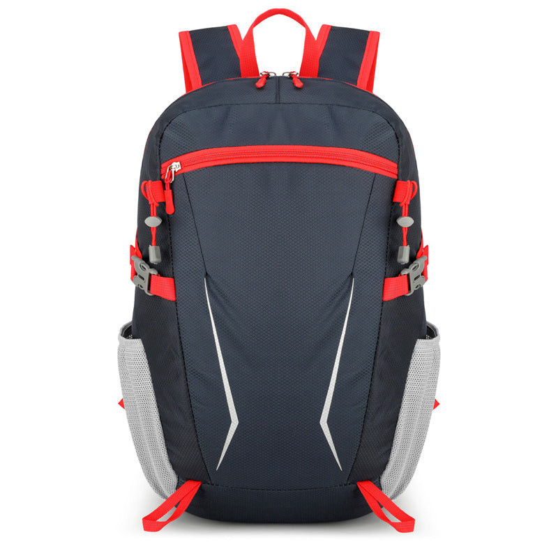 New outdoor hiking mountaineering backpack contrasting colors, lightweight and large-capacity folding bag, short-distance travel sports backpack.