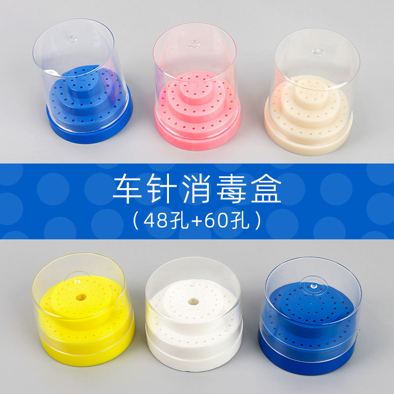 Dental 48-hole low-speed car needle box, sterilization box, needle holder, round car needle box, root canal file placement box, storage box.
