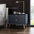 Bedside table free of installation drawer casual postmodern small cabinet accessible luxury scandinavian storage cabinet master bedroom classy leather