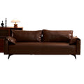 American mid-century oil wax leather sofa, perfect for living rooms, small apartments, clothing store receptions, and adding a touch of understated luxury with a vintage vibe. this double-seater sofa is a stylish choice