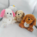 artificial teddy dog doll breathing stuffed toy doll sitting dog kids birthday gift doll