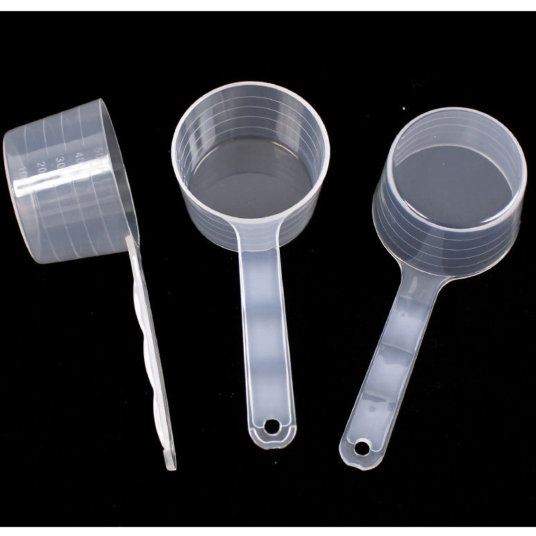 Mask measuring spoon 50ml plastic feed fertilizer pesticide measuring spoon laundry detergent powder spoon filled with water 50g