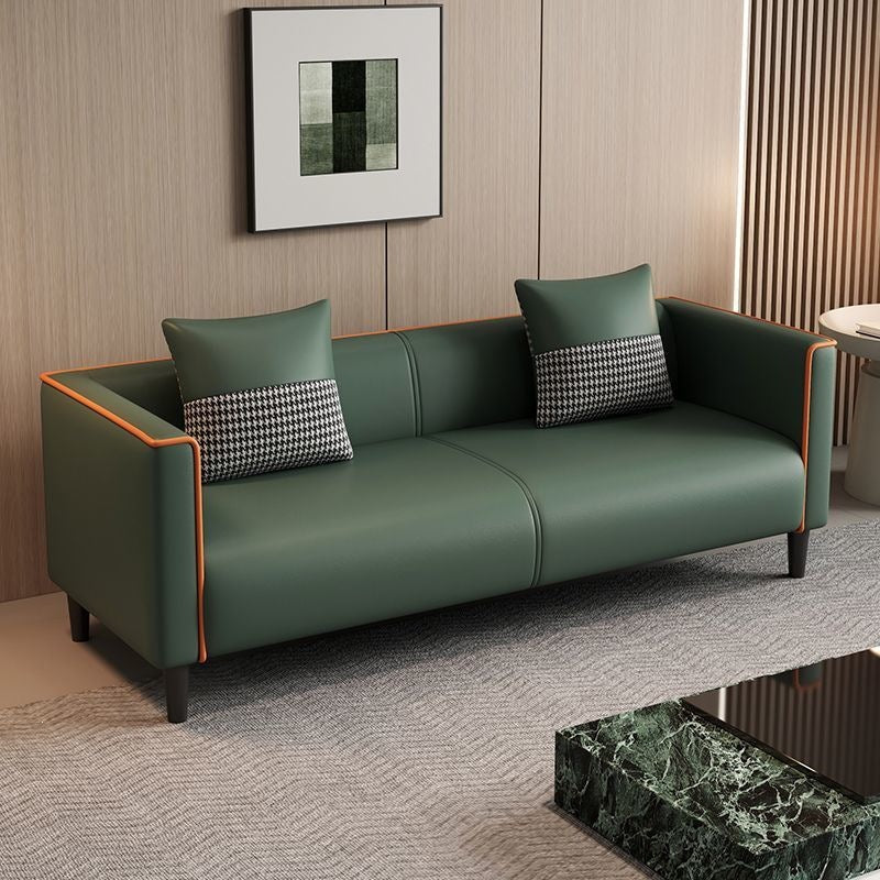 Cat claw leather sofa small apartment rental house living room bedroom clothing store double three-person sofa negotiation reception sofa